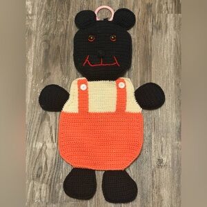 Handmade Vintage Crochet Clothes Pin Bag